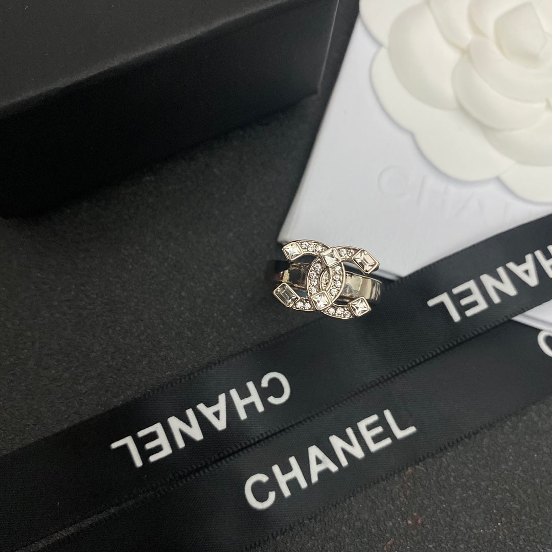 Bague ouverte Logo Diamant Scintillant