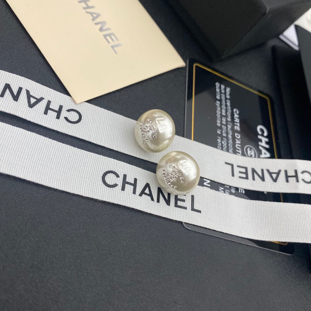 Boucles d'oreilles clous rétro diamant brillant perle