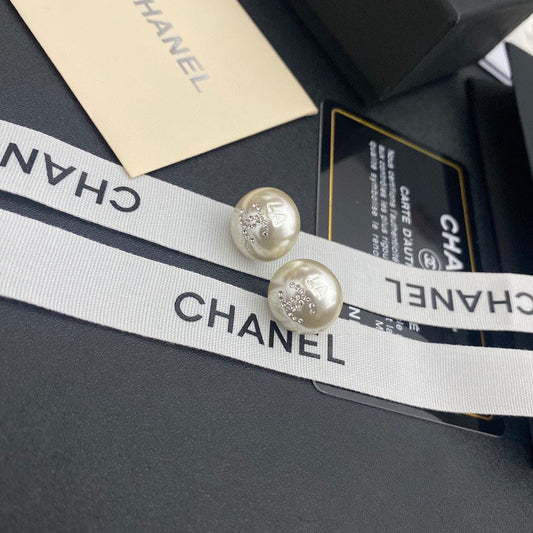 Boucles d'oreilles clous rétro diamant brillant perle
