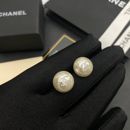 Boucles d'oreilles clous rétro diamant brillant perle
