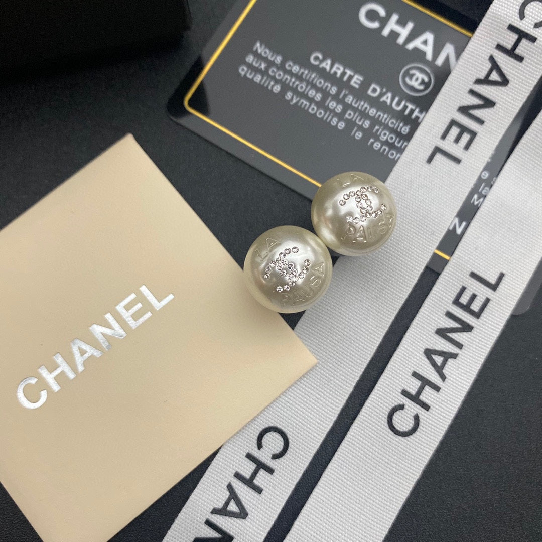 Boucles d'oreilles clous rétro diamant brillant perle