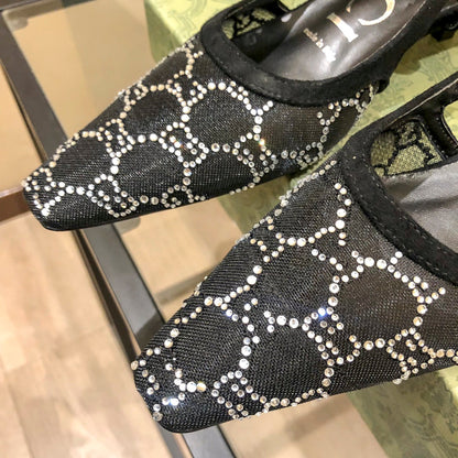 Sandalias de tacón bajo Diamond G Back Strap Mesh