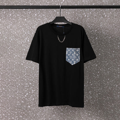 T-shirt en métal à chaîne de poche