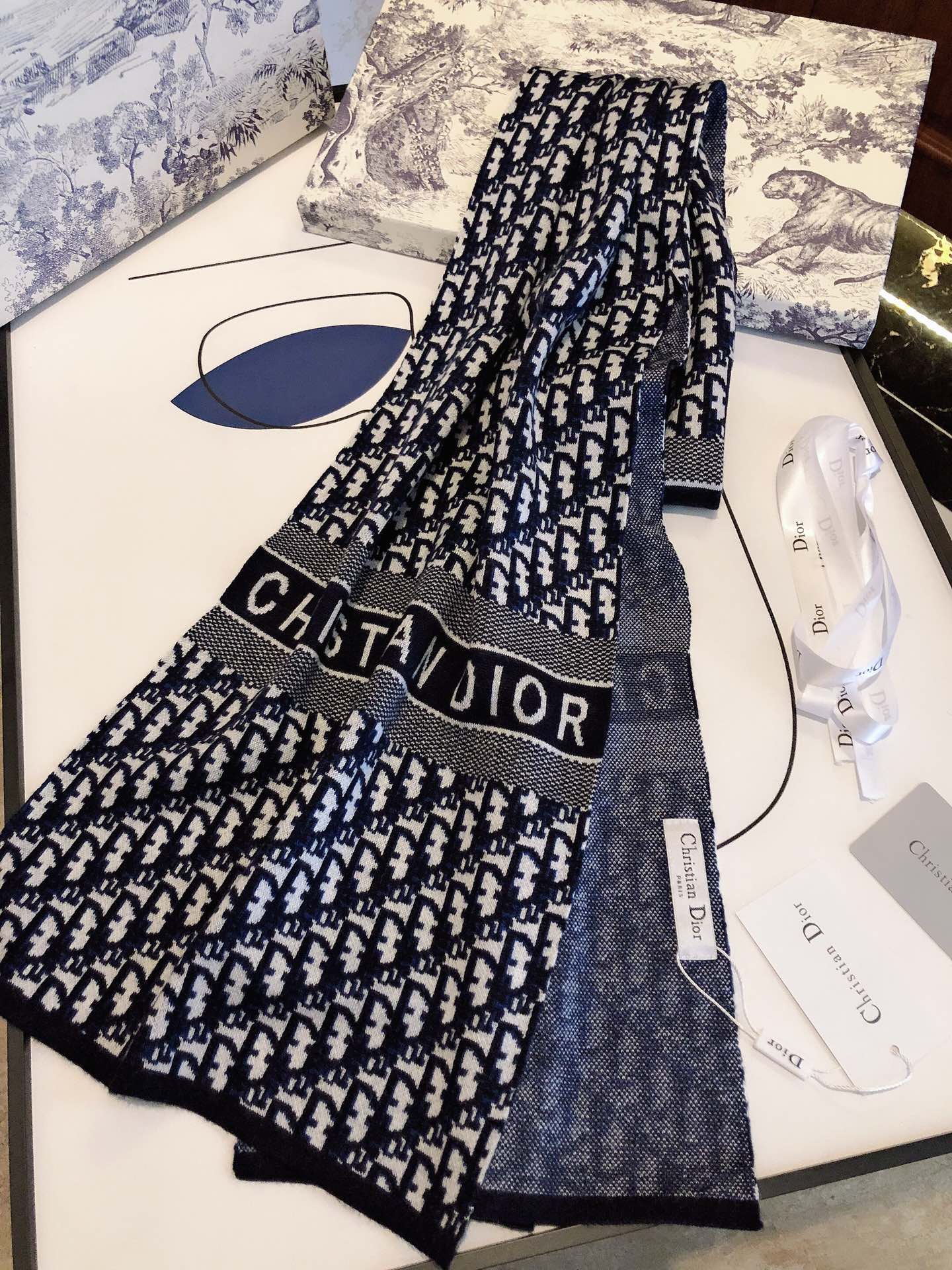 Écharpe en cachemire tricoté jacquard unisexe