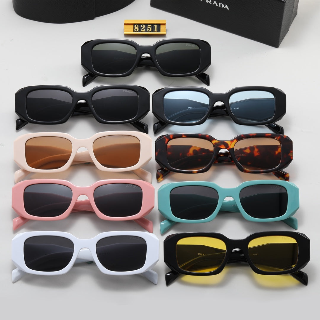 Lunettes de soleil polygonales rétro unisexe