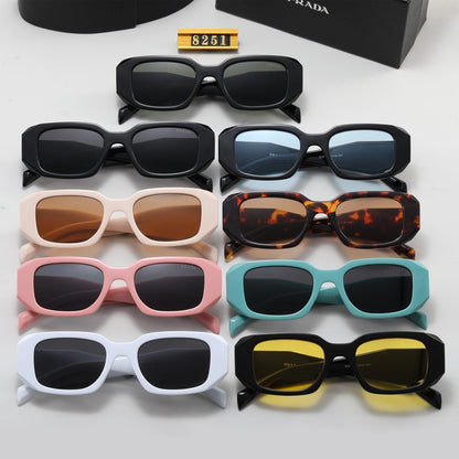 Lunettes de soleil polygonales rétro unisexe