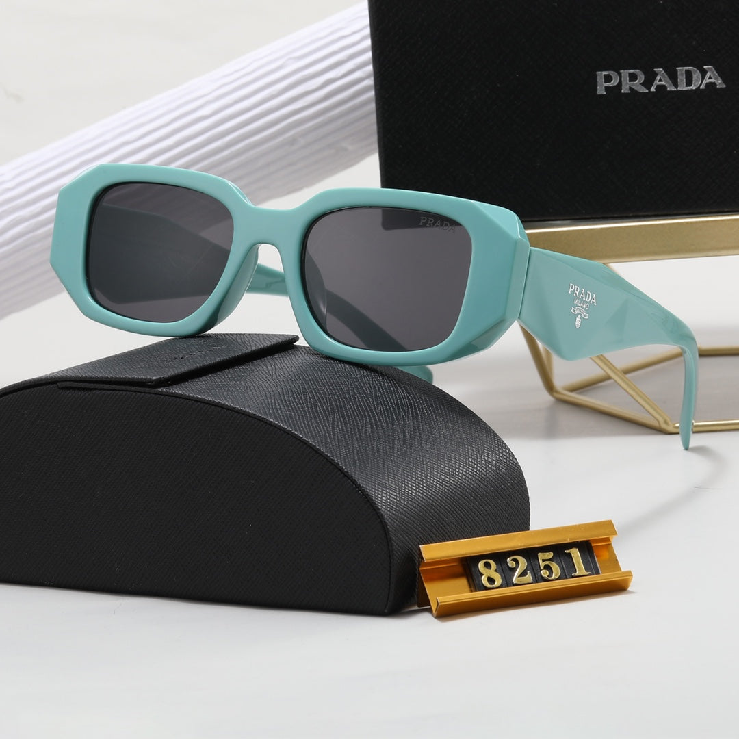 Lunettes de soleil polygonales rétro unisexe