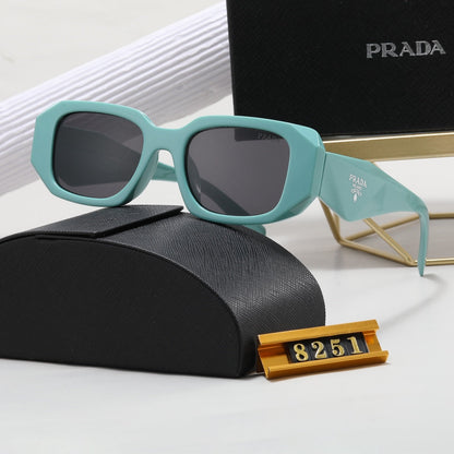 Lunettes de soleil polygonales rétro unisexe