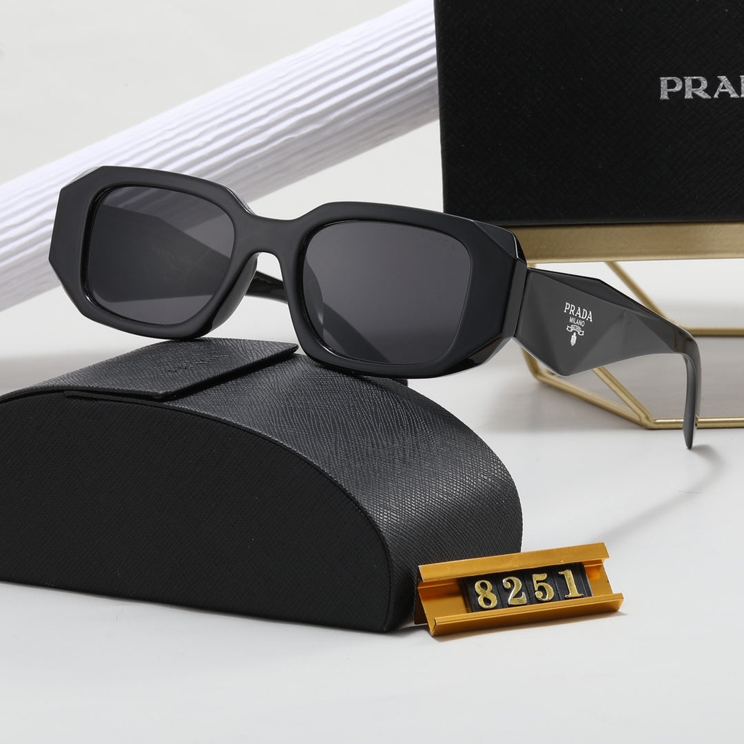 Lunettes de soleil polygonales rétro unisexe