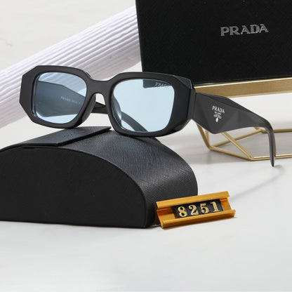 Lunettes de soleil polygonales rétro unisexe