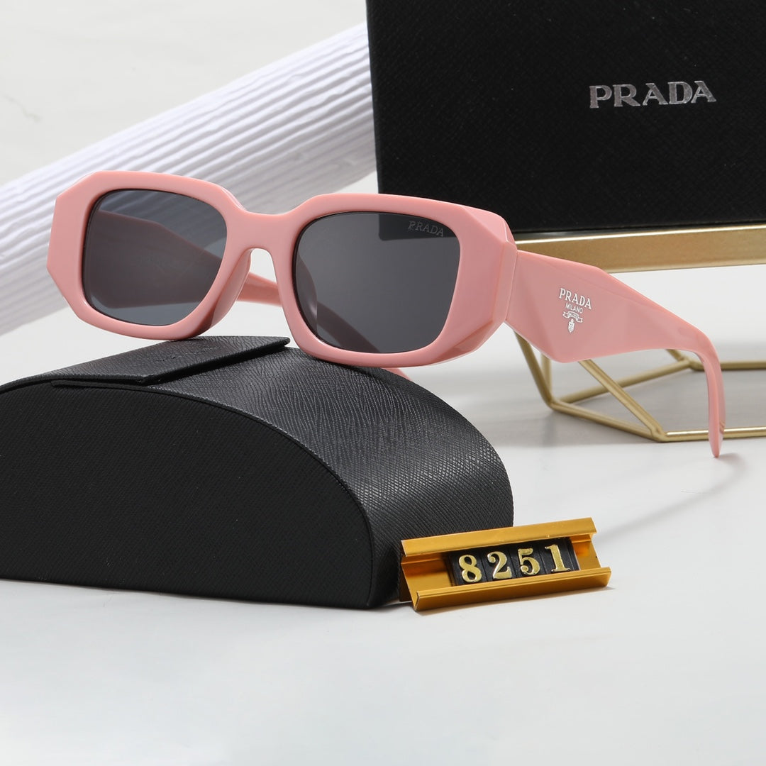 Lunettes de soleil polygonales rétro unisexe
