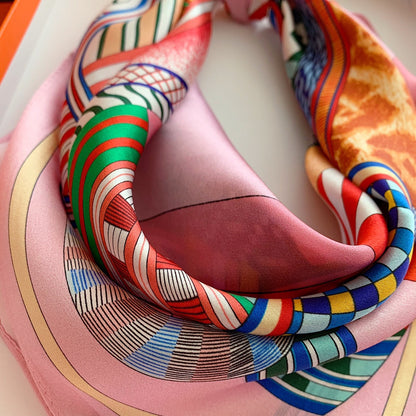Foulard en Soie Carré Fantaisie Petite Selle