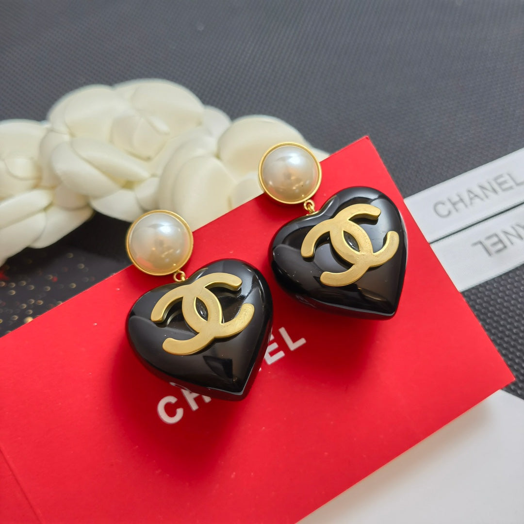 Boucles d'oreilles goutte d'eau cœur
