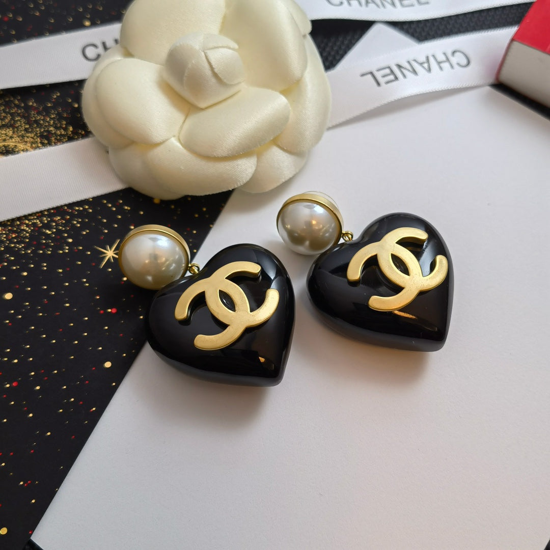 Boucles d'oreilles goutte d'eau cœur
