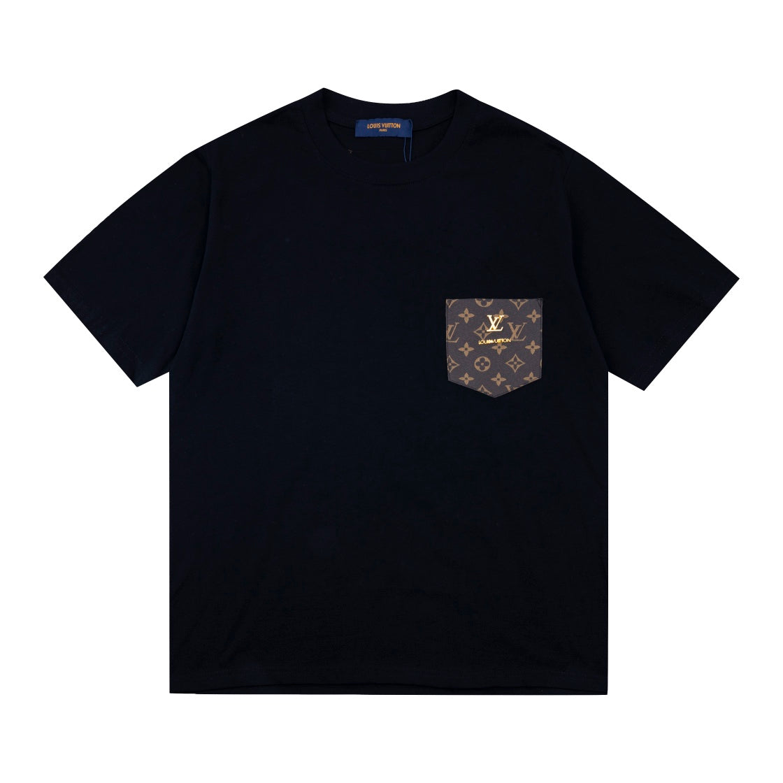 T-shirt simple poche en cuir