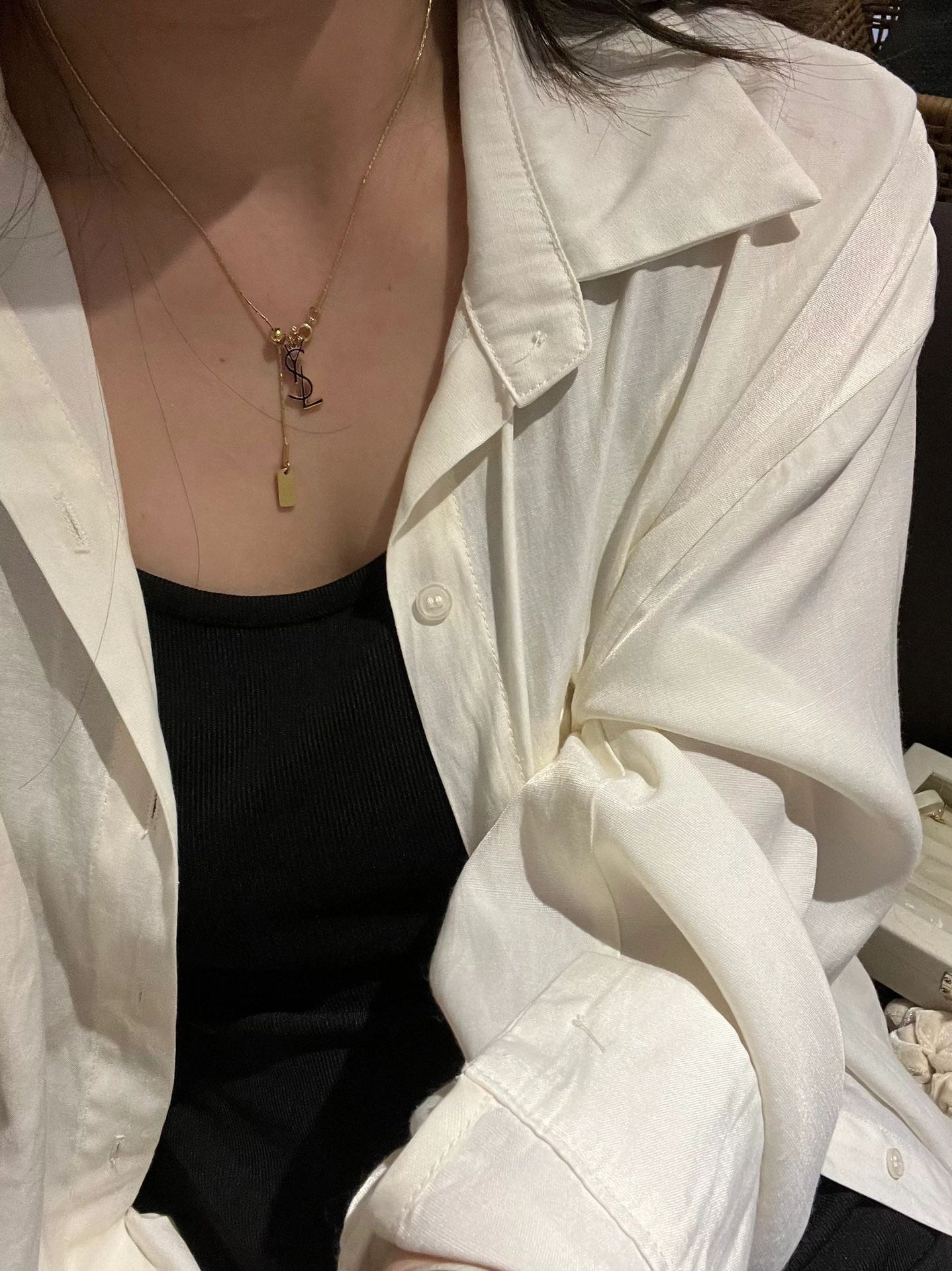 Collier en laiton réglable en Y