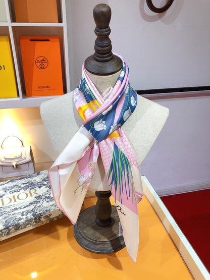 Foulard en Soie Carré Campanula