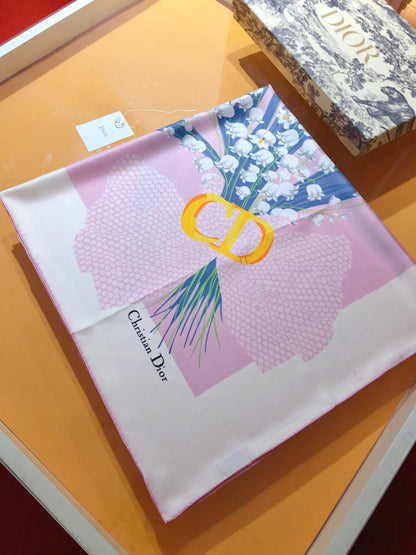 Foulard en Soie Carré Campanula