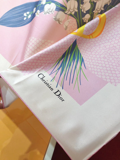 Foulard en Soie Carré Campanula
