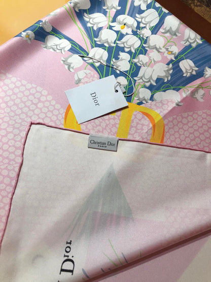 Foulard en Soie Carré Campanula