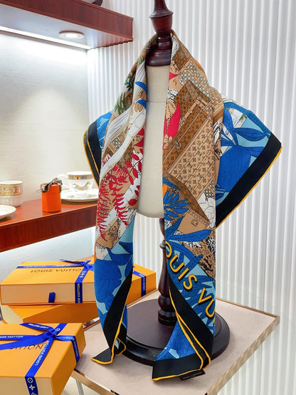 Foulard en soie Forêt enchantée