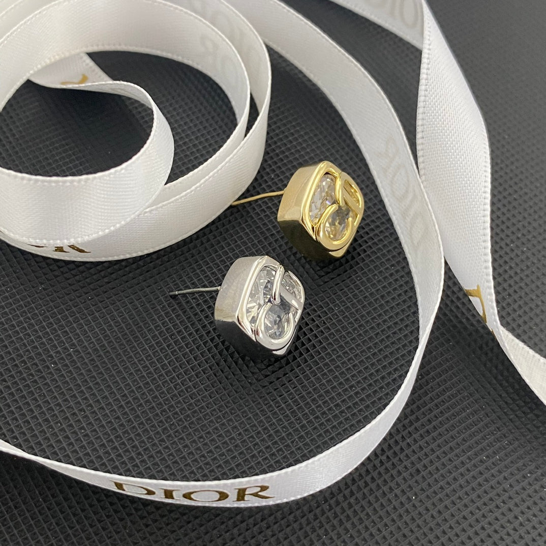 Boucles d'oreilles mini-cristal bicolores fantaisie