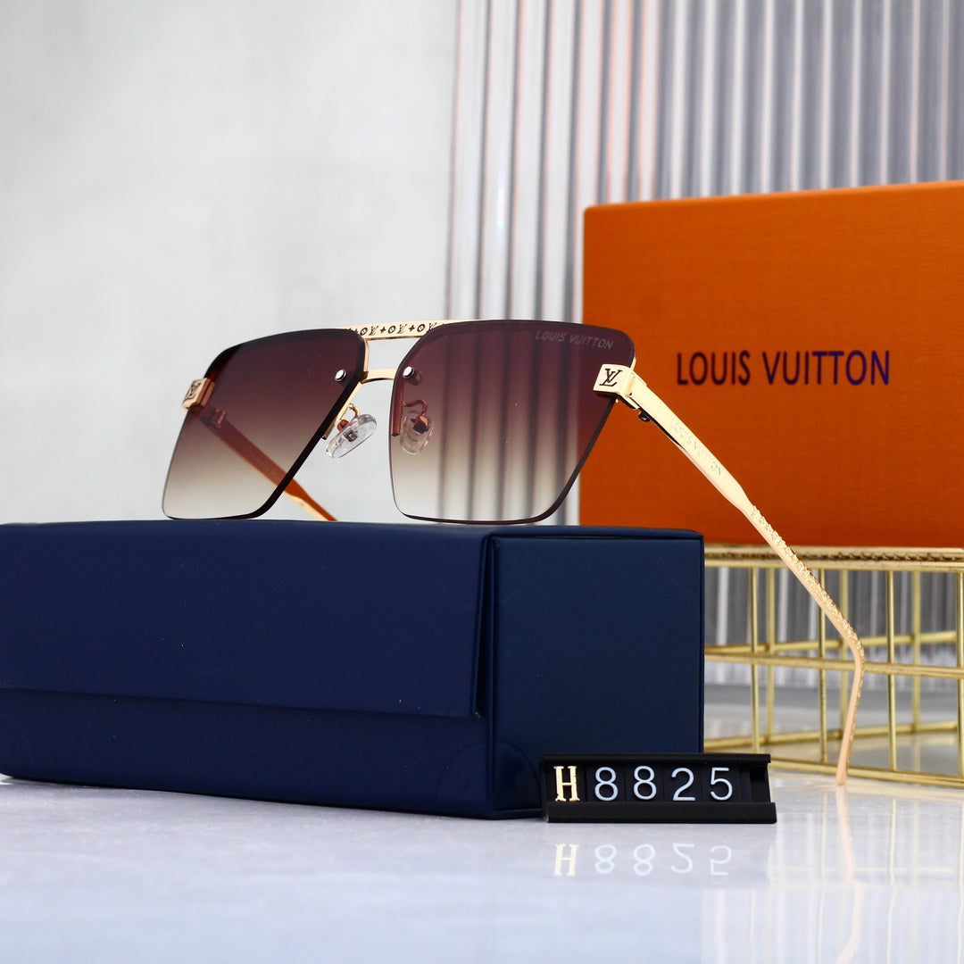 Lunettes de soleil monogramme en métal HD