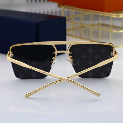 Lunettes de soleil monogramme en métal HD