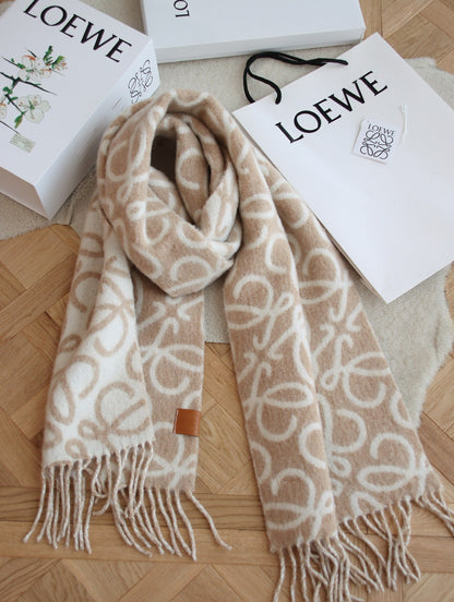 Écharpe Anagramme en Laine Mohair