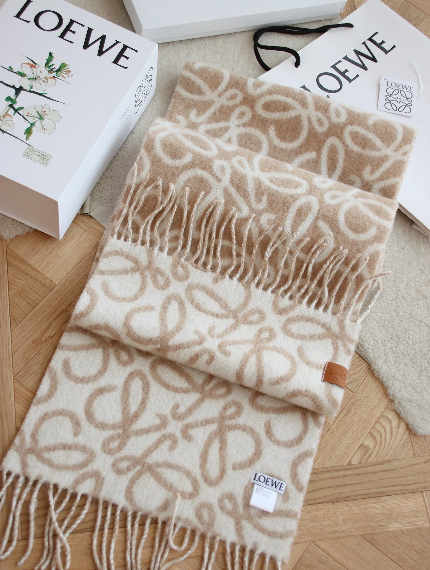 Écharpe Anagramme en Laine Mohair