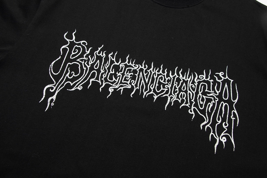 T-shirt oversize Darkwave jaune/rouge (préférable pour l'été)