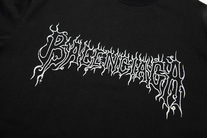 T-shirt oversize Darkwave jaune/rouge (préférable pour l'été)