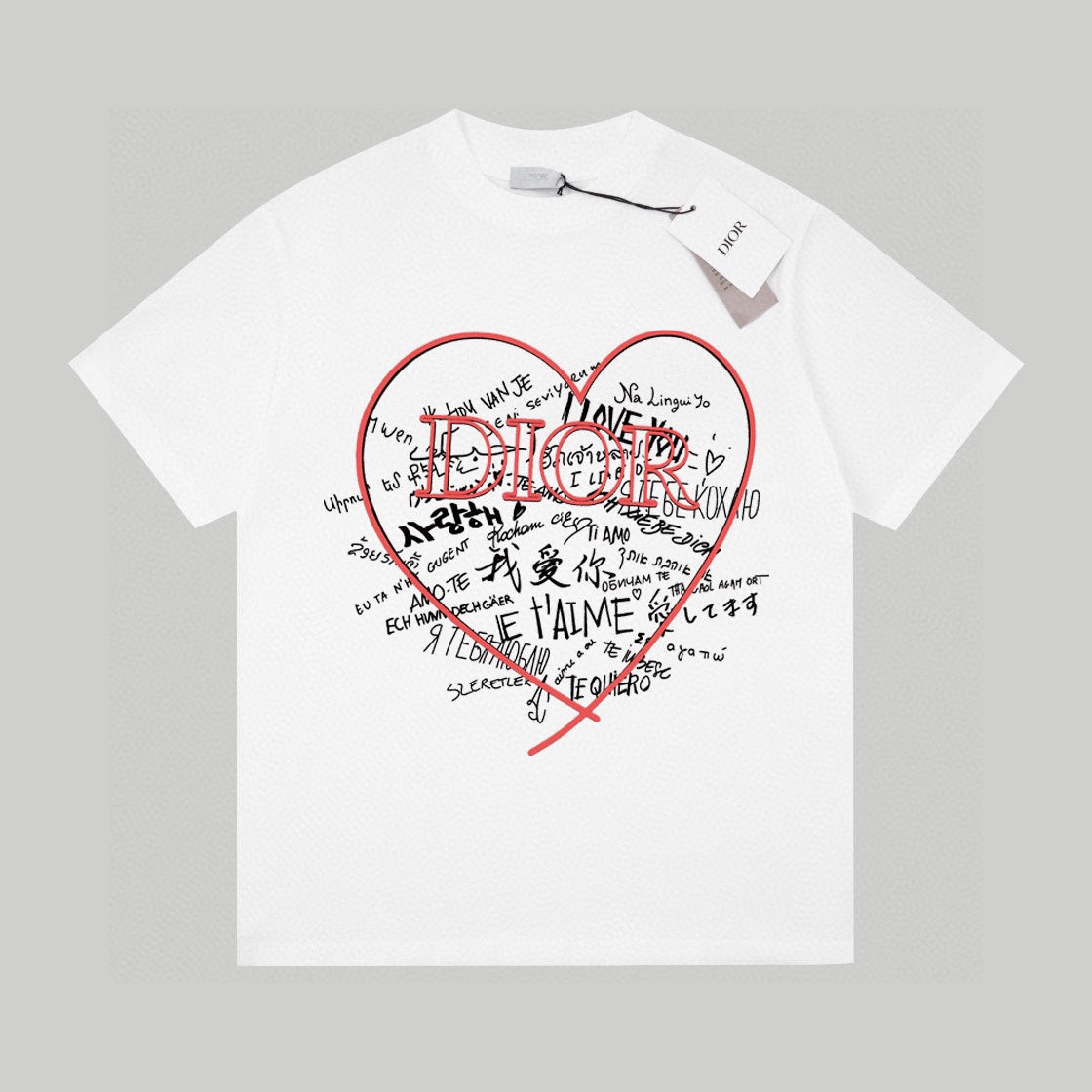 T-shirt imprimé « Cœur Je t'aime »