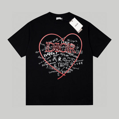 T-shirt imprimé « Cœur Je t'aime »