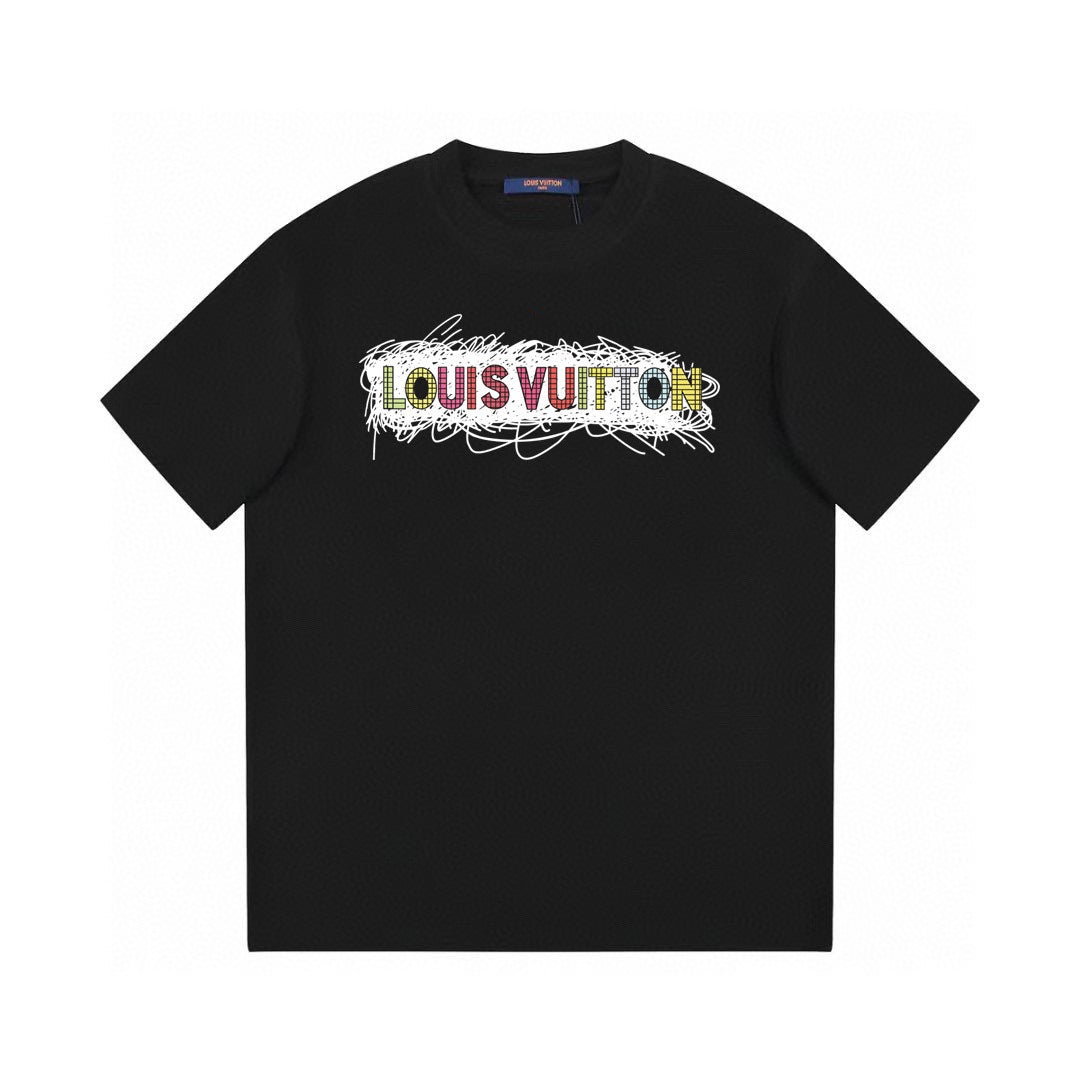 T-shirt imprimé assorti à liseré noir