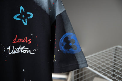 T-shirt imprimé à motif dégradé