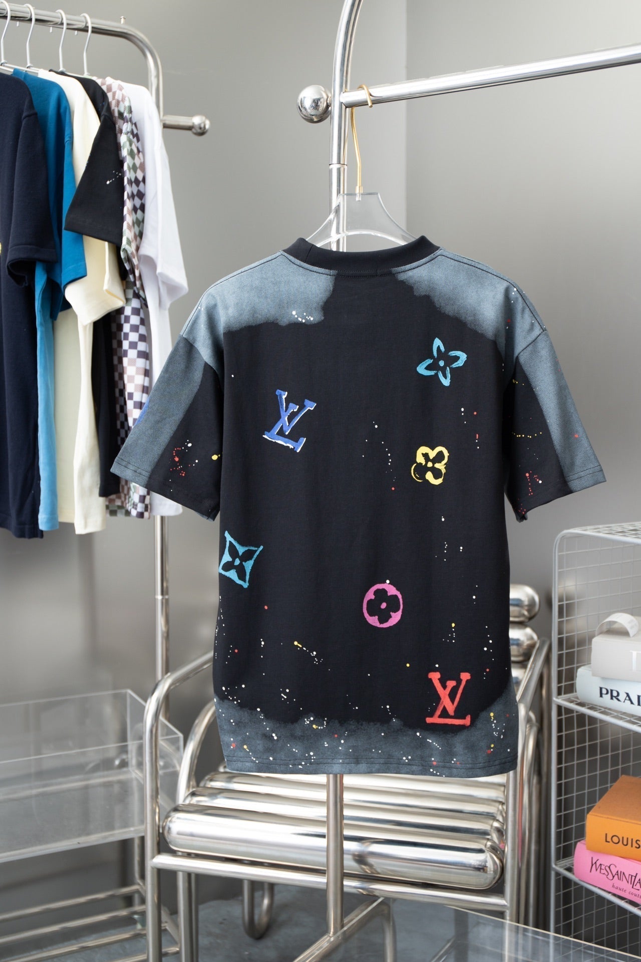 T-shirt imprimé à motif dégradé