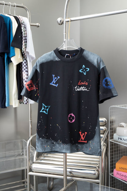 T-shirt imprimé à motif dégradé