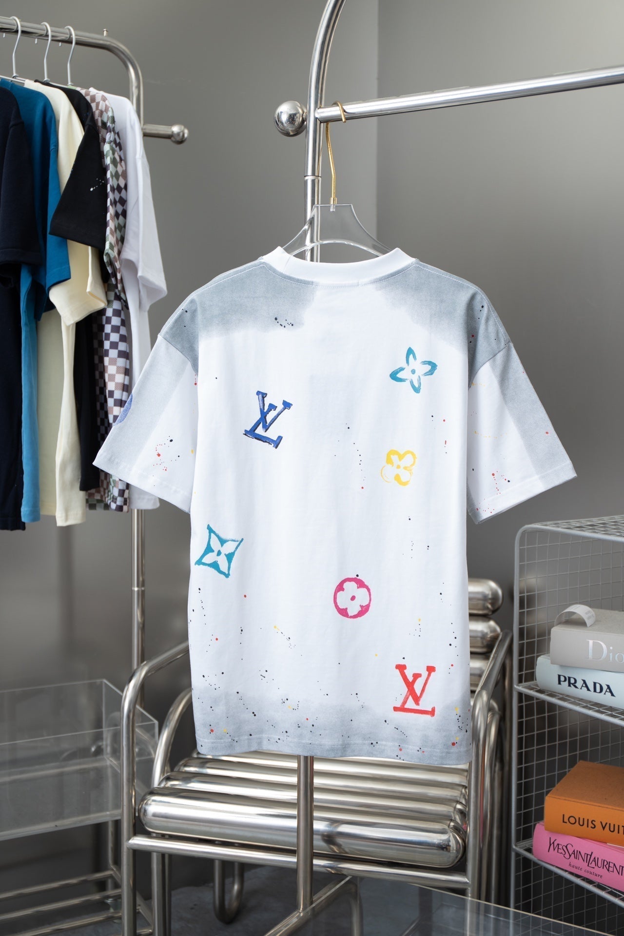 T-shirt imprimé à motif dégradé