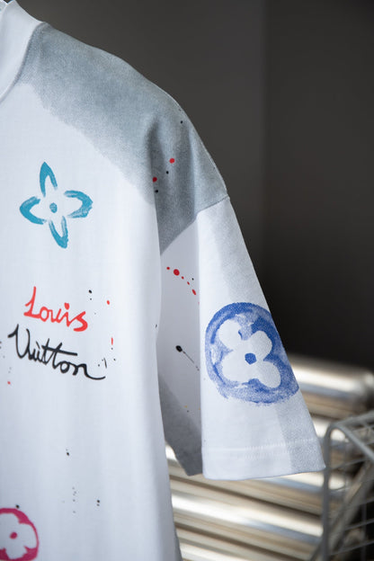 T-shirt imprimé à motif dégradé