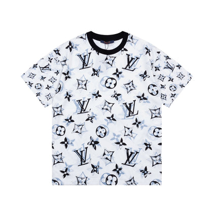 T-shirt imprimé graffiti dégradé