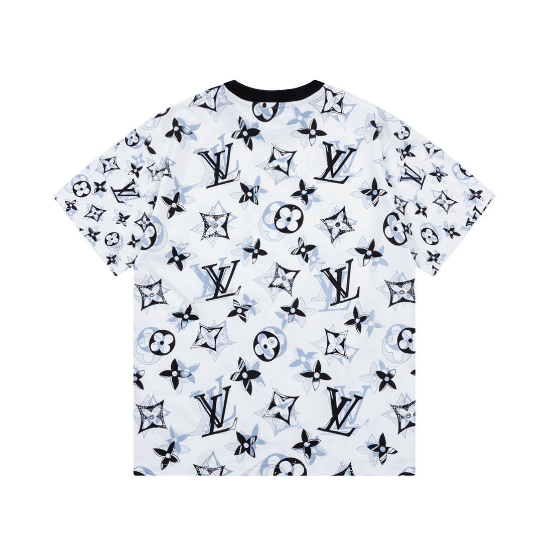 T-shirt imprimé graffiti dégradé