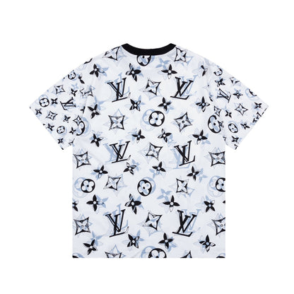 T-shirt imprimé graffiti dégradé