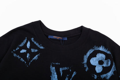 T-shirt imprimé graffiti rétro