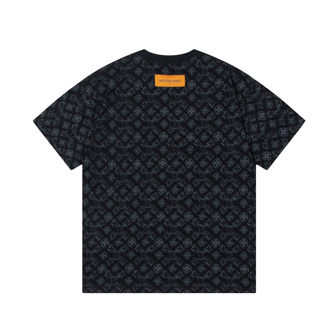 T-shirt imprimé monogramme rétro