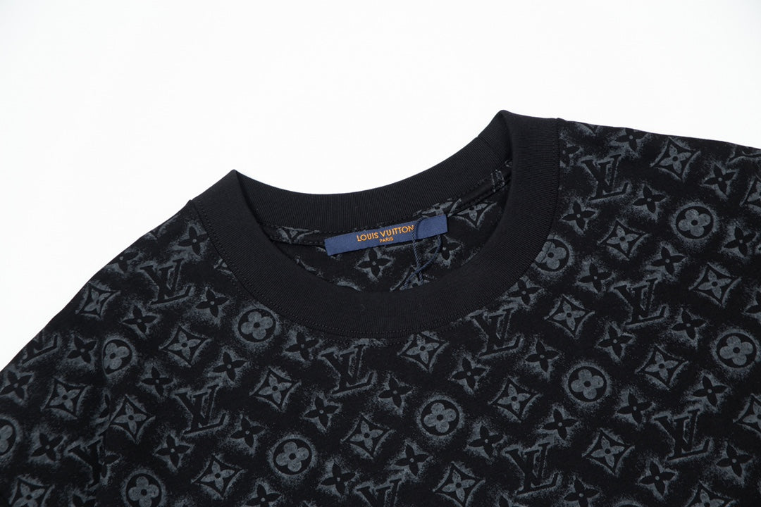 T-shirt imprimé monogramme rétro