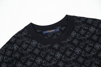 T-shirt imprimé monogramme rétro