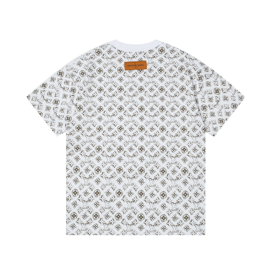 T-shirt imprimé monogramme rétro