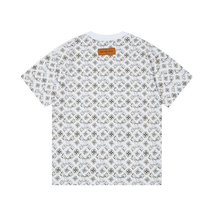 T-shirt imprimé monogramme rétro