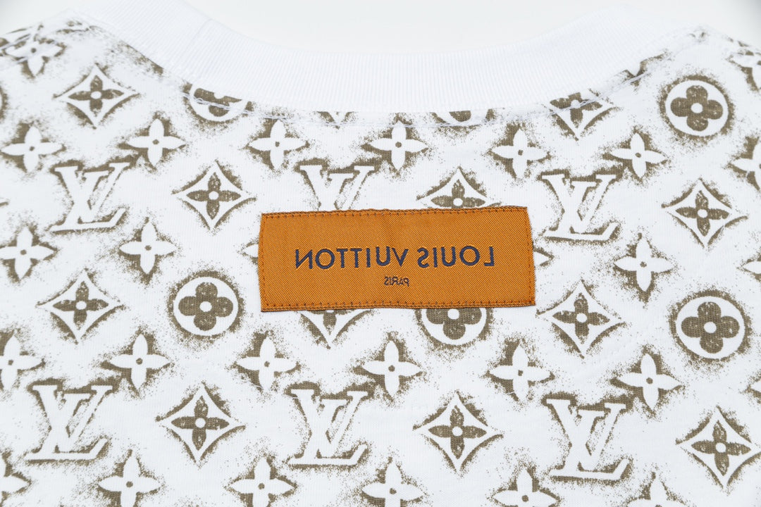 T-shirt imprimé monogramme rétro